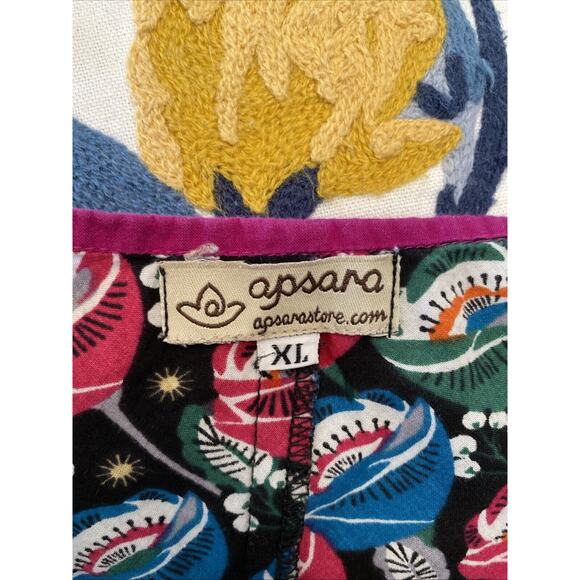 VINTAGE Apsara Mod Floral Babydoll Y2K Slip Dress Retro Cotton Sz XL Tank 90s - Picture 7 of 14